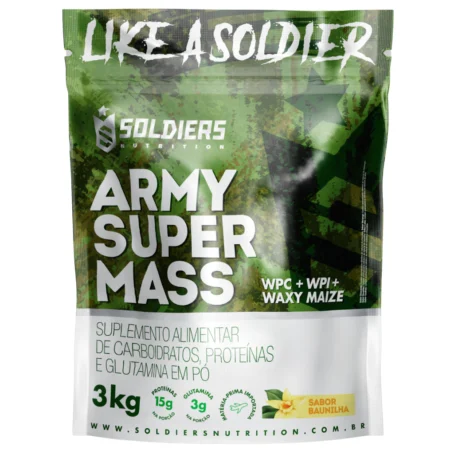 Hipercalórico Army Super Mass 3Kg - 100% Importado - Soldiers Nutrition - Imagem 3