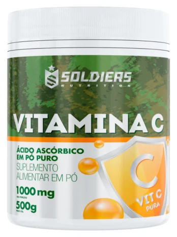 Vitamina C em Pó – Ácido Ascóbico 500g – 100% Puro Importado – Soldiers Nutrition