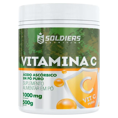 Vitamina C em Pó - Ácido Ascóbico 500g - 100% Puro Importado - Soldiers Nutrition