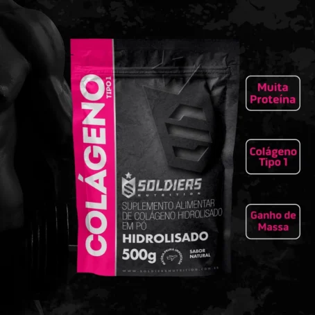 Colágeno Hidrolisado Tipo 1 - 500g - 100% Puro Importado - Soldiers Nutrition - Imagem 3