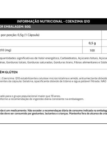 Coenzima Q10 – 60 Cápsulas 100mg – Soldiers Nutrition