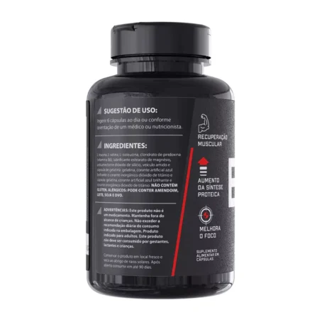 BCAA 3:1:1 60 Cápsulas Dark Lab - Energia e Manutenção Muscular - Imagem 3