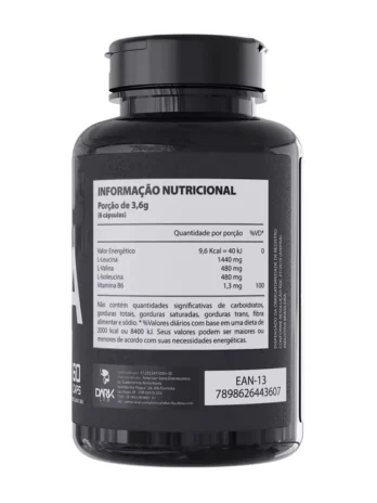 BCAA 3:1:1 60 Cápsulas Dark Lab – Energia e Manutenção Muscular