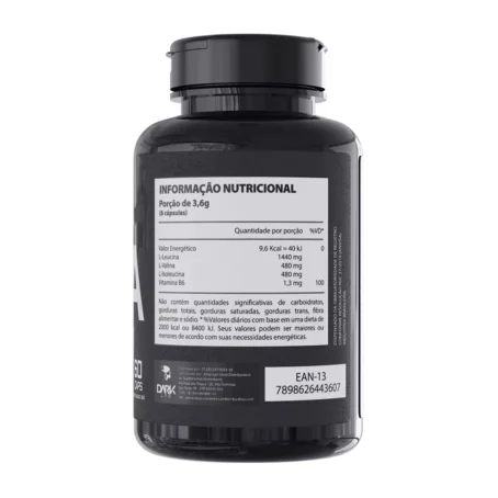 BCAA 3:1:1 60 Cápsulas Dark Lab - Energia e Manutenção Muscular - Imagem 2