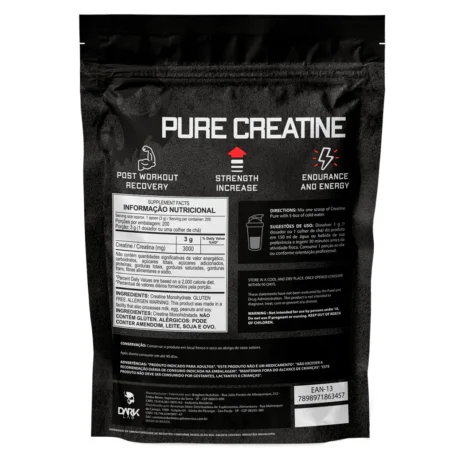 Creatina Monohidratada Pura 1kg, 500g, 300g e 150g Dark Lab - Creatine, Creatina 100% Pura - Imagem 3