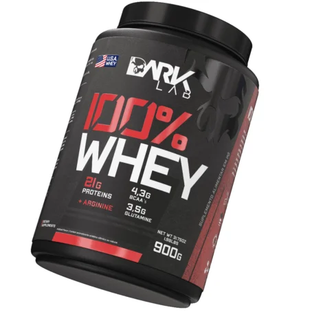 100% Whey Protein Concentrado Pote 900g Dark Lab - Proteina 100% Concentrada, BCAA, Glutamina - Imagem 5