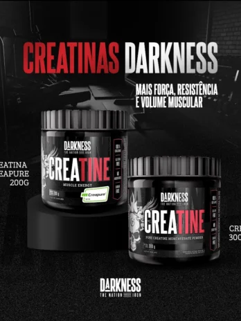 Creatina Darkness Monohidratada 300g – Potência, Resistência e Recuperação Muscular para Melhor Performance