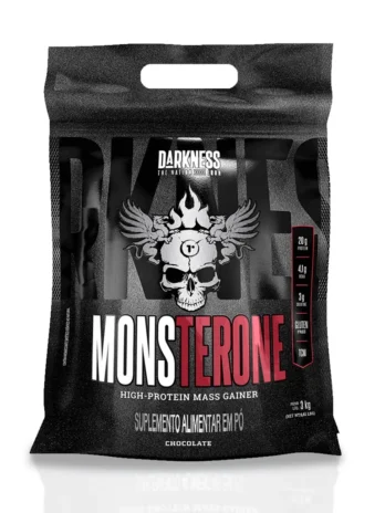 Monsterone 3kg Darkness – Nutrição Completa com Proteínas e Carboidratos para Hipertrofia e Recuperação