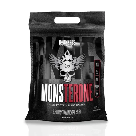 Monsterone 3kg Darkness - Nutrição Completa com Proteínas e Carboidratos para Hipertrofia e Recuperação