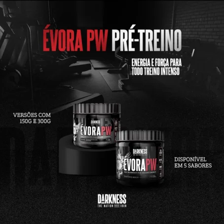 Evora Pré-Treino 150g Darkness - Cafeína e Taurina para Treinos Mais Intensos e Desempenho Máximo - Imagem 3
