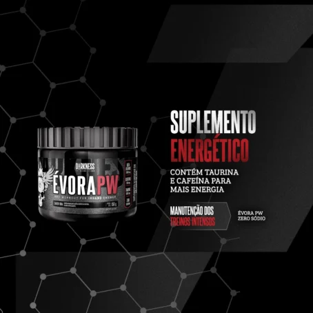 Evora Pré-Treino 150g Darkness - Cafeína e Taurina para Treinos Mais Intensos e Desempenho Máximo - Imagem 5