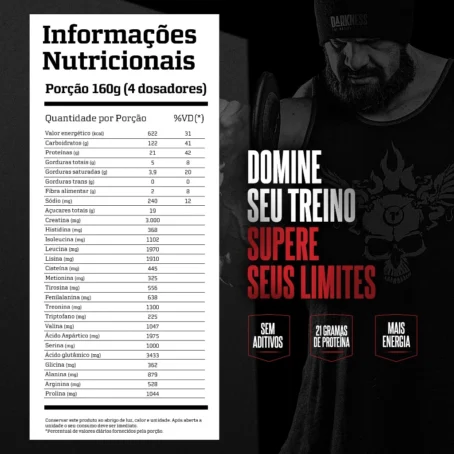 Monsterone 3kg Darkness - Nutrição Completa com Proteínas e Carboidratos para Hipertrofia e Recuperação - Imagem 2