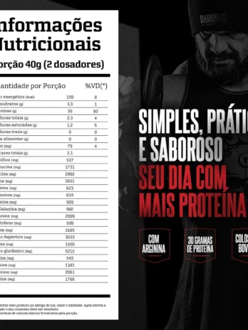 Nitrohard 900g Darkness – Suplemento Pós-Treino com Colostro Bovino e Proteína de Alta Qualidade para Hipertrofia