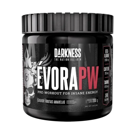 Evora Pré-Treino 300g Darkness - Suplemento com Cafeína e Balanço Energético para Máximo Desempenho