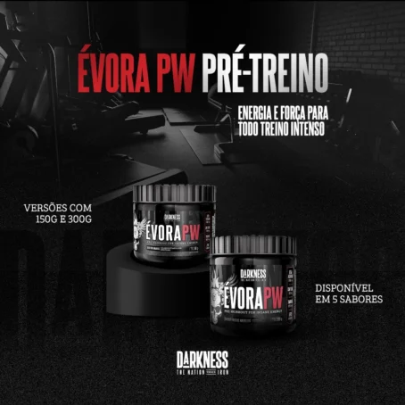 Evora Pré-Treino 300g Darkness - Suplemento com Cafeína e Balanço Energético para Máximo Desempenho - Imagem 3