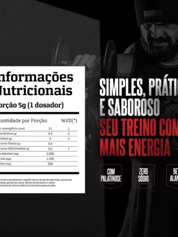 Evora Pré-Treino 300g Darkness – Suplemento com Cafeína e Balanço Energético para Máximo Desempenho
