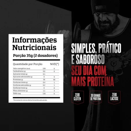 Dark Whey 900g Darkness - 100% Puro, Rico em BCAAs, Alto Teor de Proteína para Recuperação Muscular - Imagem 6