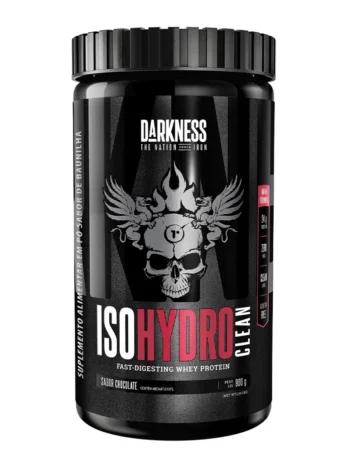 Darkness Iso Hydro Clean Whey Protein Aumento de Força e Recuperação Muscular Baixo Teor de Sódio 900g