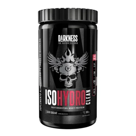 Darkness Iso Hydro Clean Whey Protein Aumento de Força e Recuperação Muscular Baixo Teor de Sódio 900g