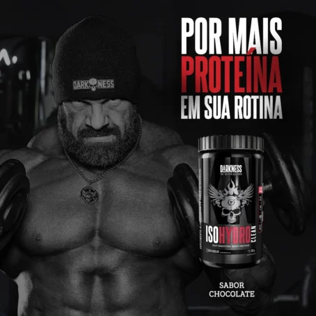 Darkness Iso Hydro Clean Whey Protein Aumento de Força e Recuperação Muscular Baixo Teor de Sódio 900g - Imagem 5