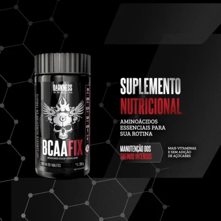 Darkness BCAA Fix 4500mg de Aminoácidos Essenciais por Dose Suporte Nutricional Avançado - 120 Tabletes - Imagem 4