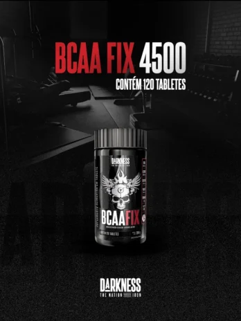 Darkness BCAA Fix 4500mg de Aminoácidos Essenciais por Dose Suporte Nutricional Avançado – 120 Tabletes