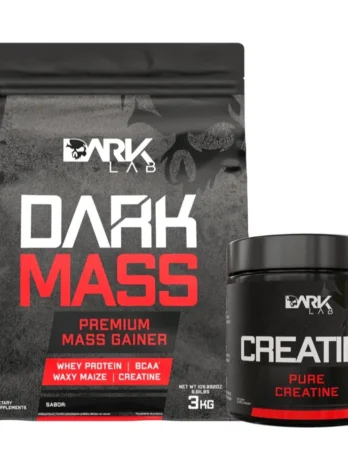 Kit Hipercalórico Dark Mass 3kg – Dark Lab + Creatina Monohidratada 300g 100% Pura