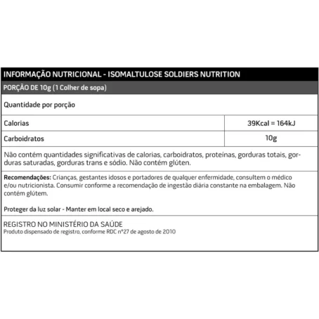 Isomaltulose 1Kg - 100% Puro Importado - Soldiers Nutrition - Imagem 3