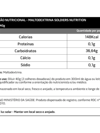 Maltodextrina 1 Kg – 100% Puro Importado – Soldiers Nutrition