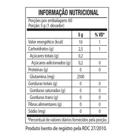 GLUTAMINE TURBO CAVEIRA PRETA - GLUTAMINA - 300G - Imagem 2