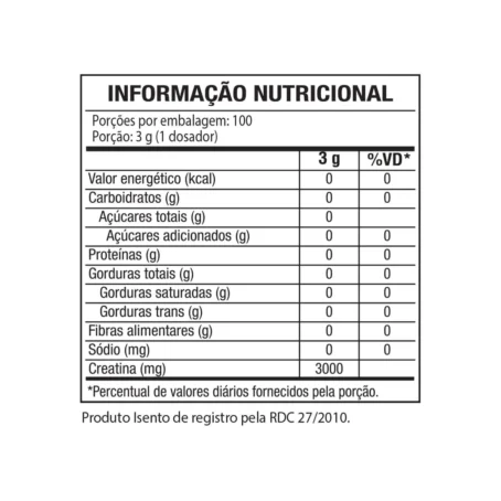 CREATOR - CREATINA MONOHIDRATADA - 300G - Imagem 2