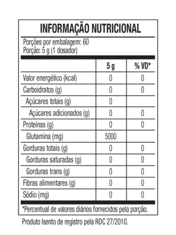 GLUTAMINE CAVEIRA PRETA – GLUTAMINA – 300G