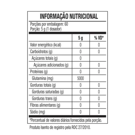 GLUTAMINE CAVEIRA PRETA - GLUTAMINA - 300G - Imagem 2