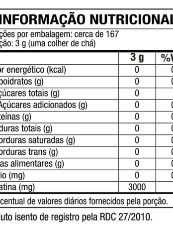 CREATINE – CREATINA MONOHIDRATADA – REFIL 500G