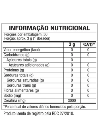 CREATINE – CREATINA MONOHIDRATADA – 150G