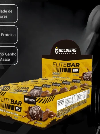 Elitebar 30g Barra De Proteína CX 12 UN Pão de Mel-Soldiers Nutrition