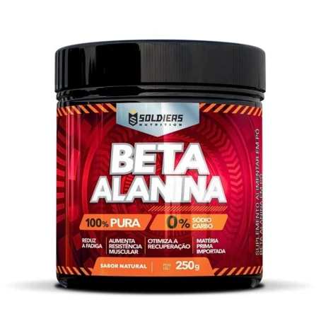 Beta Alanina 250g - 100% Pura Importada - Soldiers Nutrition