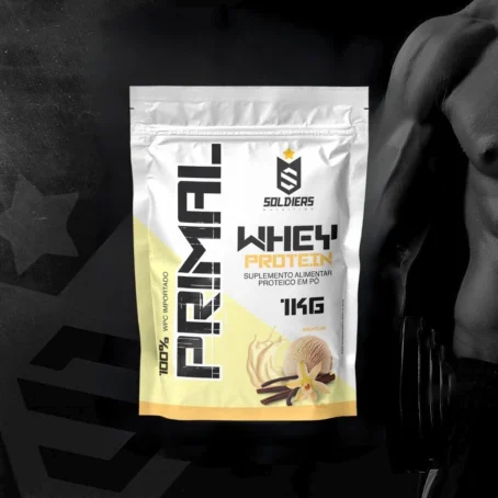 Whey Protein Primal 1Kg Baunilha- Importado - Soldiers Nutrition