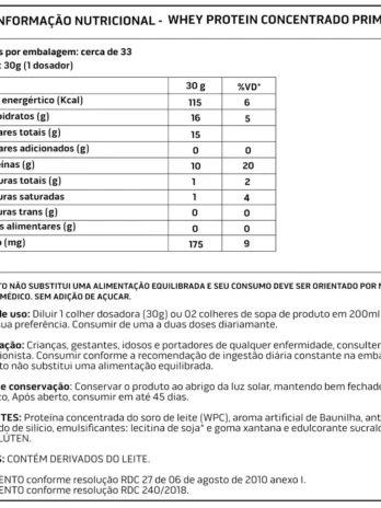 Whey Protein Primal 1Kg Baunilha- Importado – Soldiers Nutrition