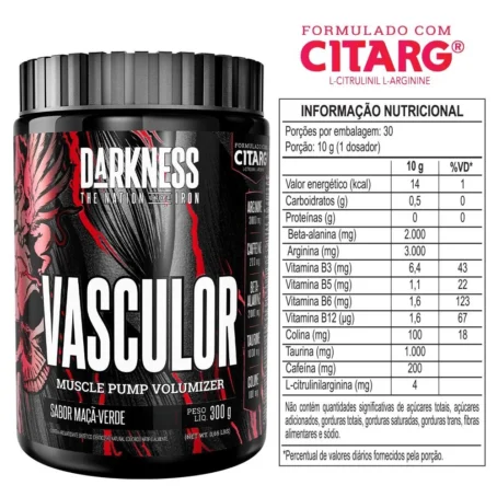 Pré Treino Vasculor Muscle Pump Volumizer 300g - Imagem 2