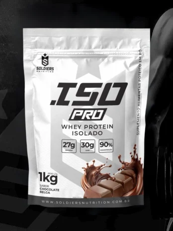 ISO PRO Whey Protein Isolado 1kg Chocolate Belga – Soldiers Nutrition