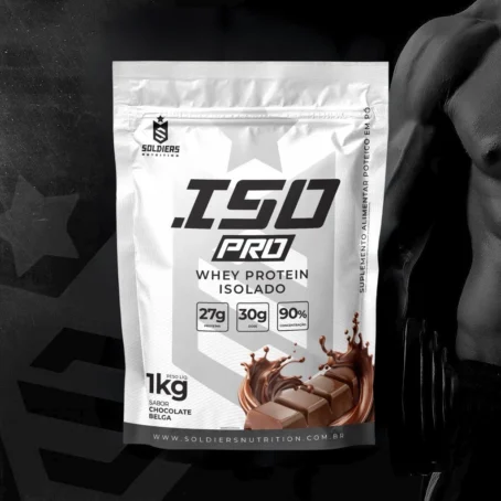 ISO PRO Whey Protein Isolado 1kg Chocolate Belga - Soldiers Nutrition